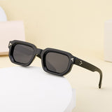High Quality Men Rectangle Polarized Small Lenses Sunglass