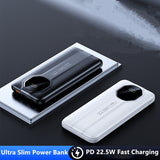 10,000mAh 22.5w fast charging power bank with display