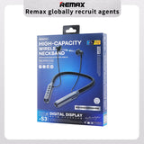 REMAX RB-S3 Wireless Neckband With Digital Display