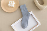 Solid color double needle socks ( Set of 05)