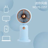 USB rechargeable portable mini fan with phone holder
