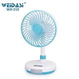 3 gears wind USB  rechargeable table fan with light