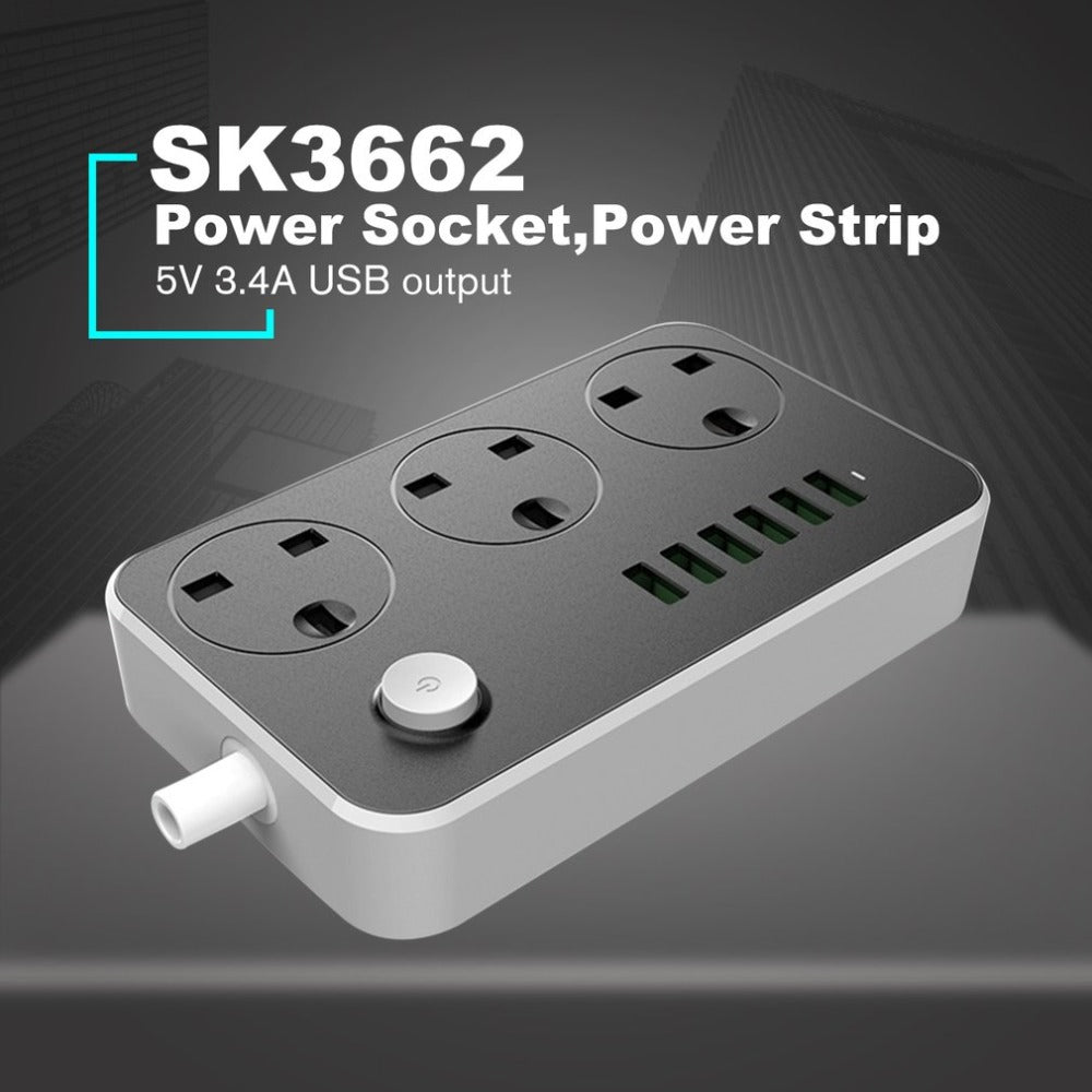 LDNIO 2500W 6 USB Anti-Static Power Socket