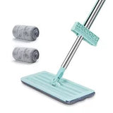 Hands-Free Microfiber Floor Cleaning Mop with Extra 1 Cleaning Mat