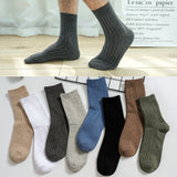 Solid color double needle socks ( Set of 05)