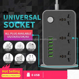 6 USB & 3 Power Socket