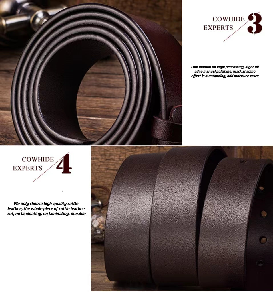 3 Pcs Genuine Leather Formal Belt ( 2 pcs Black & 1 Pcs Coffee )