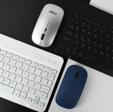 Slim Rechargeable Mini Wireless Keyboard And Silent Mouse Combo Set