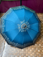 Elegant Floral 10-Ribs Folding Umbrella
