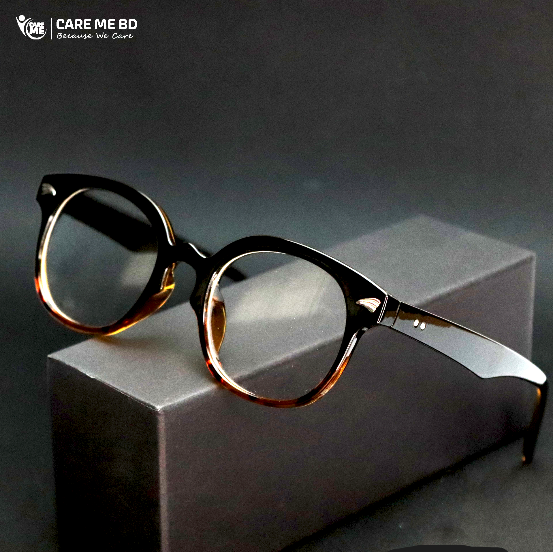 Round Thick Frame Trendy Optical Glass