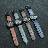 Round Dial Stylish Leather Strap Watch