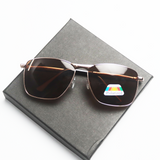 Trendy Tinted Rectangular Sunglasses