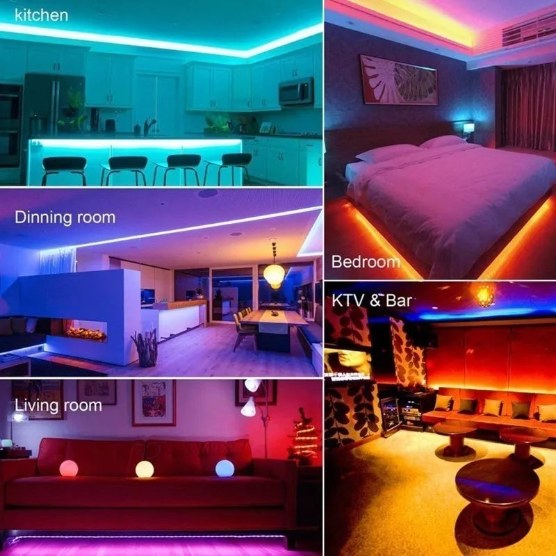 16 Color Changing LED Strip Light with IR Remote