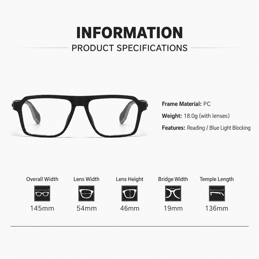 Lightweight Flexible Frame Optical Glass
