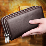 Classic Double Pull Urban Fashion Long Business Wallet