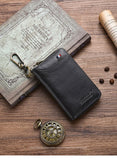 Multi-Function Leather Wallet With Key Ring Holder