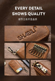 Multi-Function Leather Wallet With Key Ring Holder