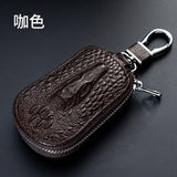 Crocodile Pattern Cowhide Key Holder
