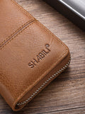 Vintage Cowhide Accordion Leather  Wallet