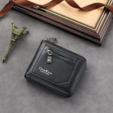 Modern Brown Zipper Secure Men’s Wallet