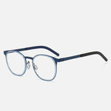 Metal Non-Slip Ultra-Light Retro Round Optical Glasses Frame