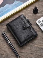 Retro Zipper Buckle Men's  Wallet