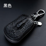 Crocodile Pattern Cowhide Key Holder