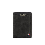 Men's three-fold vertical zipper retro  wallet