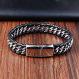 Braided Genuine Leather Bracelet For Men