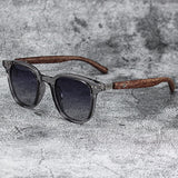 Trendy Wood Grain Vintage Polarized Sunglasses