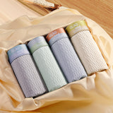 Soft Breathable Textured Cotton Boxer (set of 4)