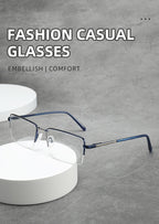 Trendy Metal Semi-Rimmed Eyewear
