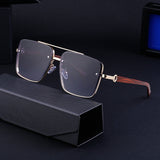 Wood Tone Luxe Sunglasses