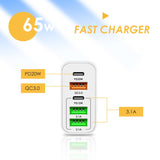 PD65W Multi-Port Fast Charging Adapter