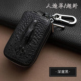Crocodile Pattern Cowhide Key Holder