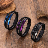 Modern Titanium Steel Layered Wristband