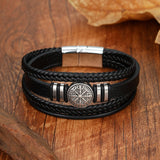 Cross-Border Handmade Braided Leather Wristband