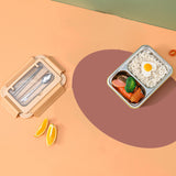 Korean Style 304 Stainless Steel Insulated Lunch Box with Stainless Steel Tableware