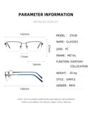 Trendy Metal Semi-Rimmed Eyewear