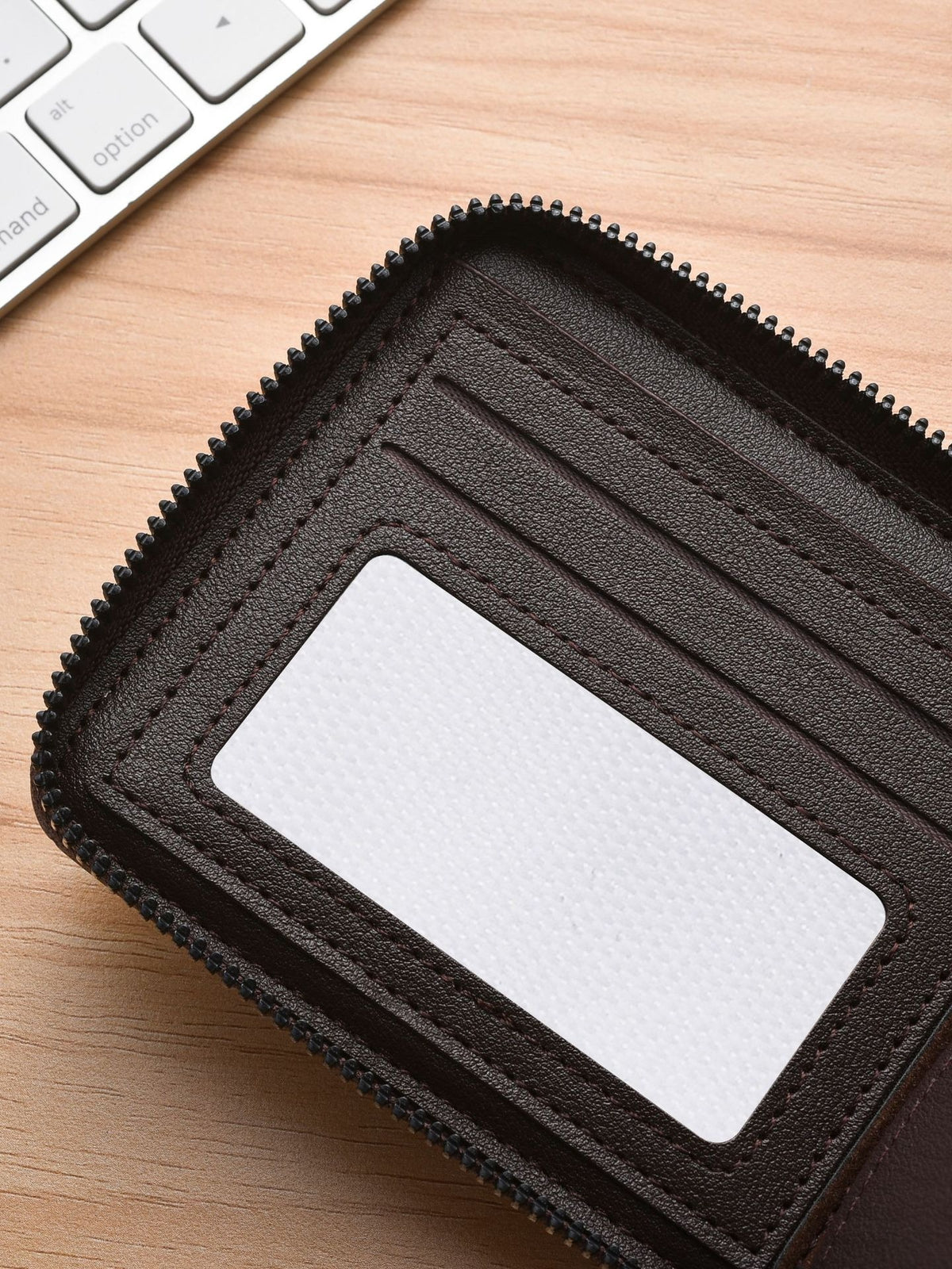 Zippered PU Leather Men’s Retro Wallet