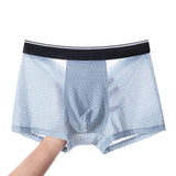 Mens ice silk mesh transparent comfortable underwear ( Set Of 4 )