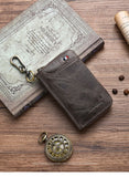 Multi-Function Leather Wallet With Key Ring Holder
