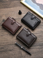 Retro Zipper Buckle Men's  Wallet