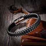 Premium Genuine Leather Braided Men's Bracelet
