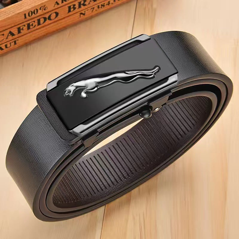 Men's belt toothless automatic buckle casual belt