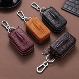 Crocodile Pattern Cowhide Key Holder