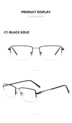 Trendy Metal Semi-Rimmed Eyewear