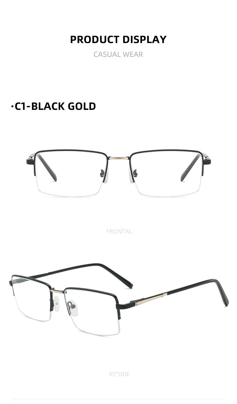 Trendy Metal Semi-Rimmed Eyewear