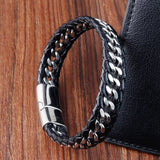 Braided Genuine Leather Bracelet For Men