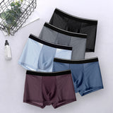 Mens ice silk mesh transparent comfortable underwear ( Set Of 4 )